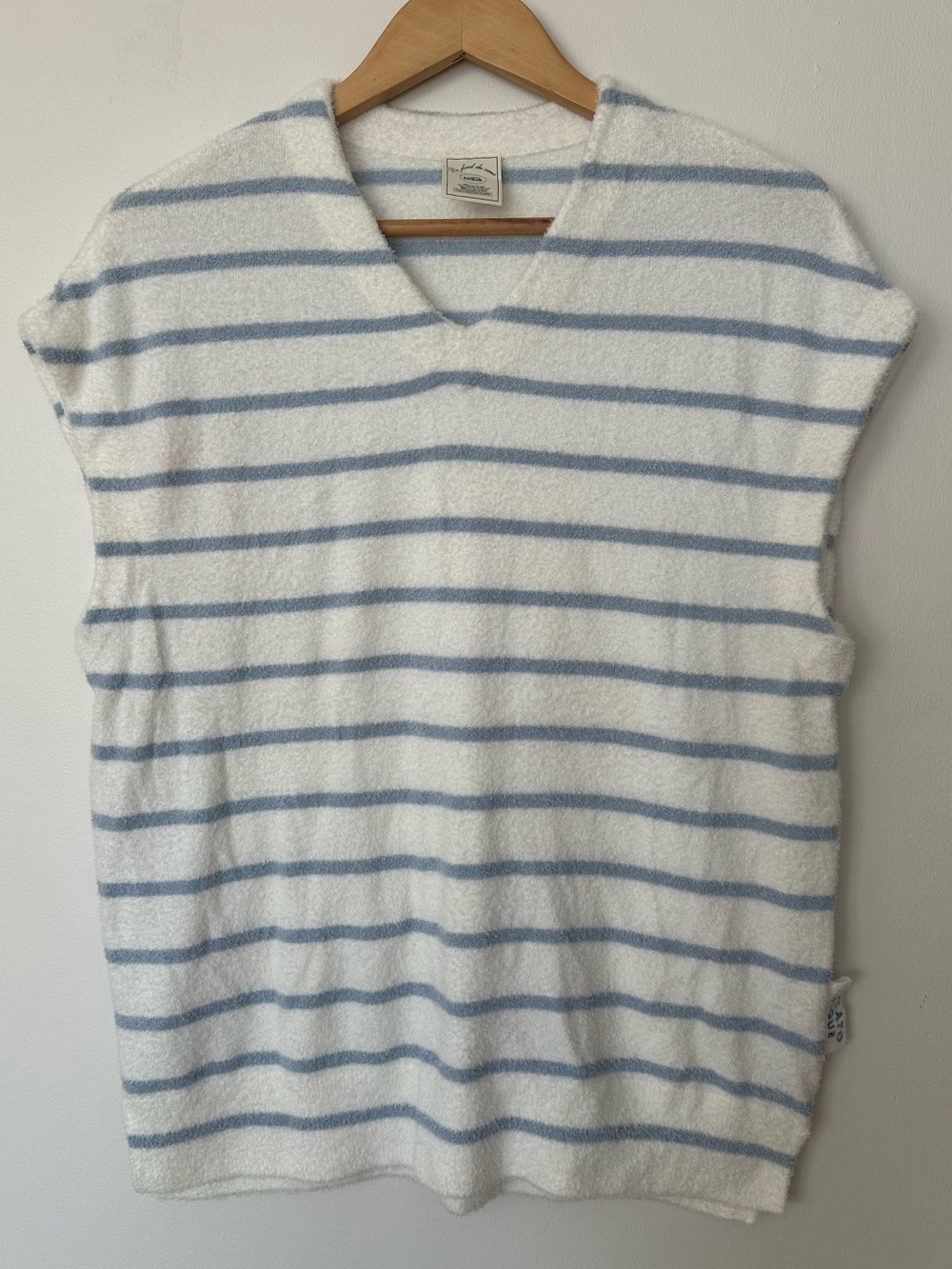 Gelato Pique Smoothie Striped Oversized Knit Top Blue One Size